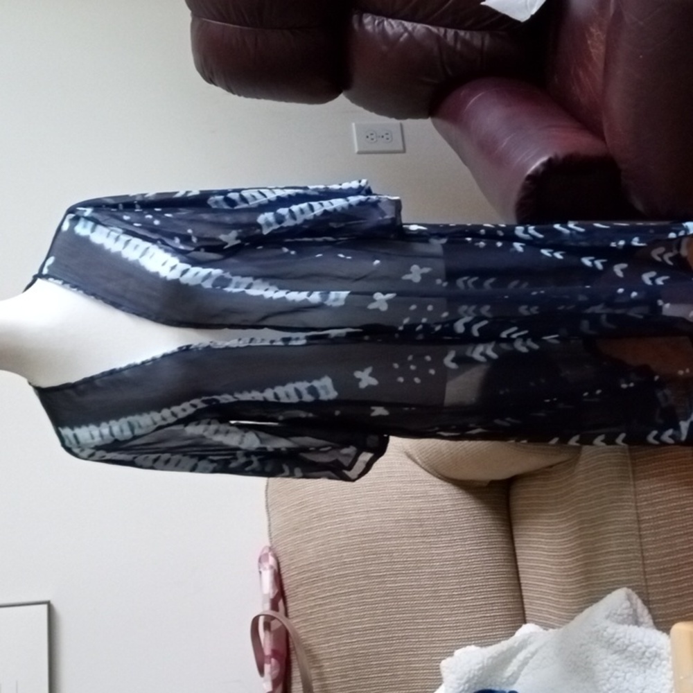 Sonoma Bathing suit cover up. One Size - tie dyed - Navy/white NWOT